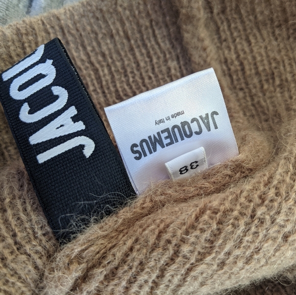 Jacquemus Dao mocha Burberry tan camel mohair blend sweater 38 4 - Picture 9 of 15